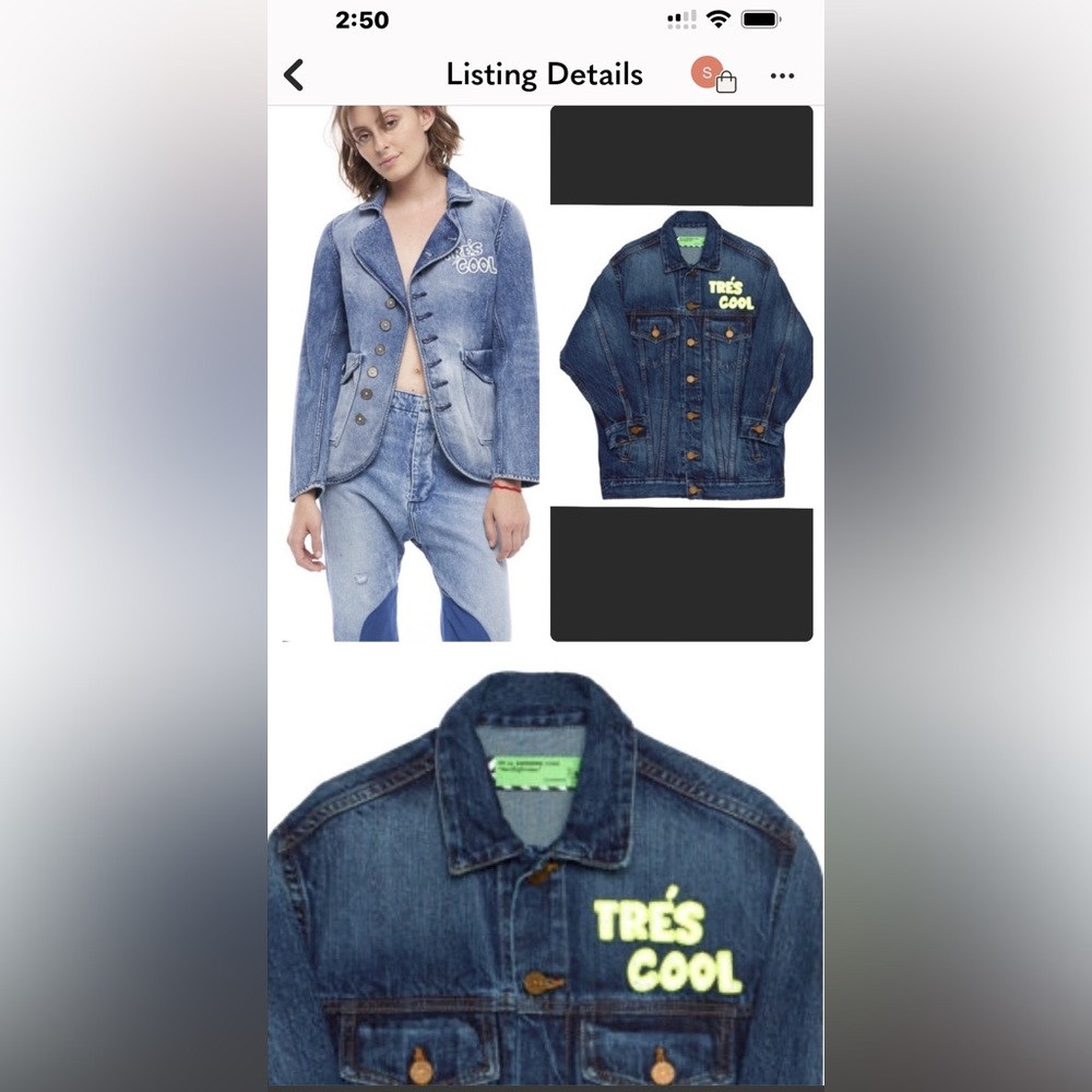 Free People x Sandrine Rose Jean Jacket, Size Small, NWT, MRSP $250